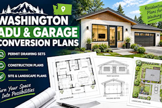 design permit washington garage conversion plans adu construction landscape plan