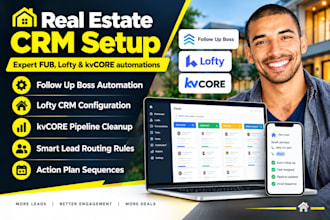 set up follow up boss lofty or kvcore CRM automations