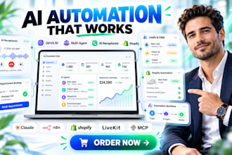 jarvis ai multi agent ai receptionist shopify livekit n8n automation claude mcps