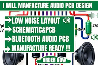 analog audio pcb design for guitar effects, mic preamp, amplifier and audio de