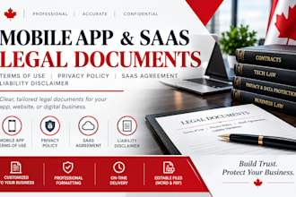draft mobile app terms of use privacy policy saas agreement liability disclaimer