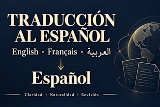 accurately translate english french or arabic to spanish
