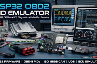 develop esp32 obd2 pid emulator firmware iso 11898 can uds can bus communication