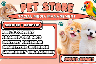 do pet store social media marketing, pet product promotion and SMM