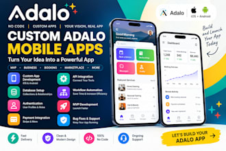 build custom adalo apps with mvp adalo database payments and API integrations