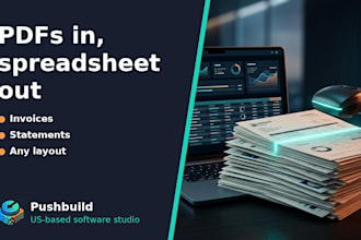 extract data from pdfs and invoices into excel automatically