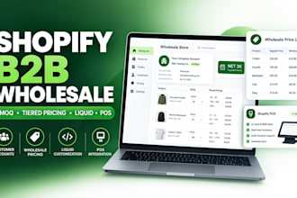 setup native shopify b2b wholesale portal moq trading kradim liquid pos