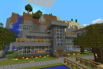 build minecraft lobby, map, house, spawn in survival or creative