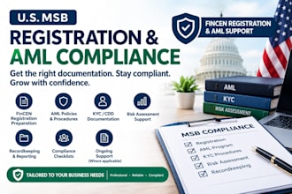 prepare US msb registration and aml compliance documents