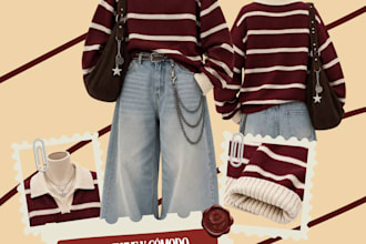 design aesthetic poster for clothing brand