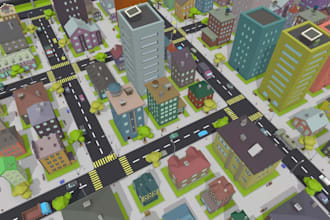 build low poly, realistic roblox map, tycoon map, terrain map, city map