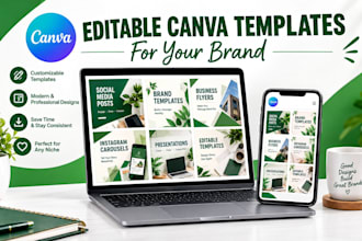 design editable canva templates for your social media brand