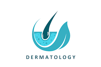 design an acne care brand logo with a calm clinical mark