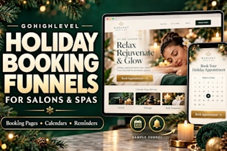build a gohighlevel holiday booking funnel for salons and spas