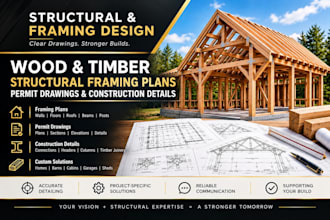 do wood timber structural framing plans, permit drawings and construction detail