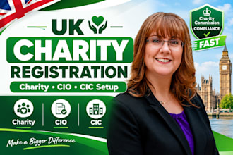 register UK charity cio cic with charity commission compliance fast