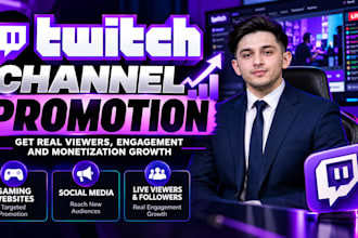 do advanced twitch channel promotion for active live viewers and monetization