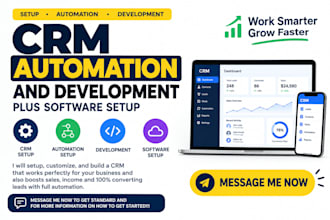setup crm automation and development plus software setup