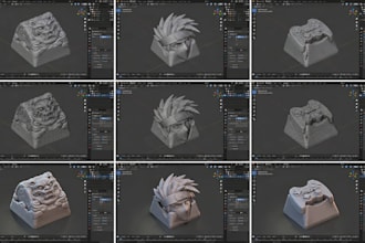 design custom artisan keycaps, 3d printed anime and personalized gaming keycaps