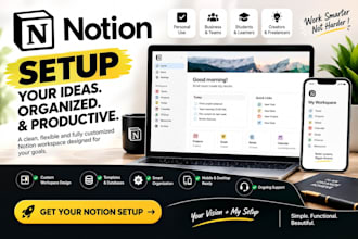 do notion setup with a custom notion dashboard template and workspace