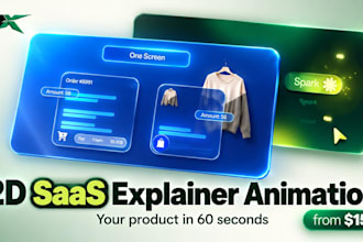 do a clean 2d explainer animation for your saas product