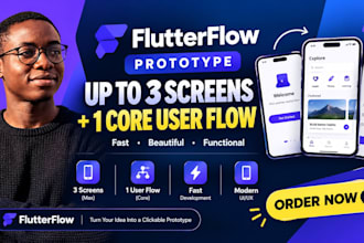 build a flutterflow startup mvp with core features