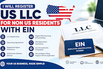 register US llc for non US residents with ein