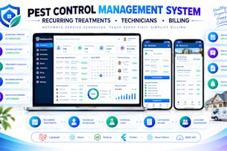 develop pest control management system with recurring scheduling and billing