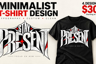 design minimalist t shirt and custom typography graphic t shirts