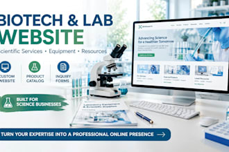 build a biotech website for labs and scientific services