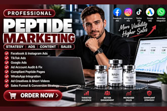fix peptide ads issues, compliant peptide ads on all social media platforms