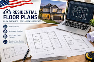 create residential floor plans from sketches pdfs or measurements