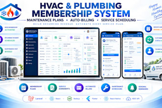 build hvac and plumbing maintenance plan membership software