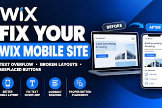 fix wix mobile responsiveness, text overflow, layout and button issues