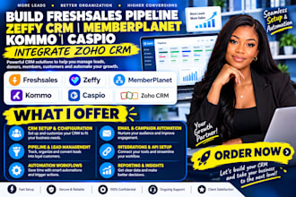 build freshsales pipeline zeffy crm memberplanet kommo caspio integrate zoho crm