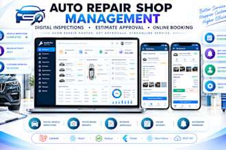build auto repair shop management and booking software app