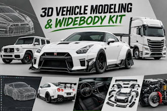 3d car modeling custom car parts automotive cad fivem car widebody kit bumper