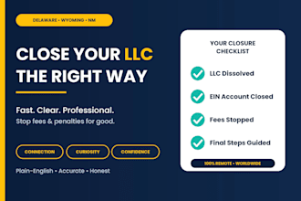 dissolve your delaware, wyoming or new mexico llc and close ein