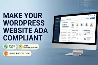 improve wordpress ada compliance accessibility issues, wcag fixes and aria code