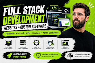 develop full stack website software development web application custom web dev
