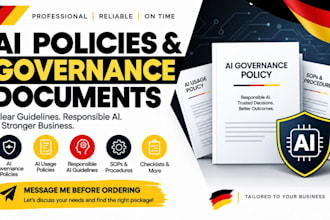 write ai governance policies, responsible ai guidelines and procedures