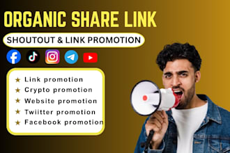 promote your website and share links on social media