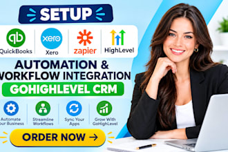 setup quickbooks xero zapier automation and workflow integration gohighlevel crm