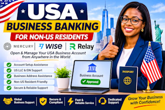create USA bank account for non usa residents, mercury, wise, relay, USA address