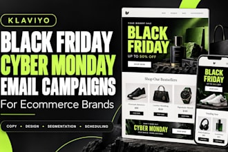create black friday cyber monday email campaigns in klaviyo
