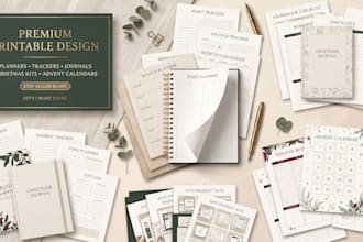 design christmas planners,advert calendars,holiday  trackers,printable xmas kit