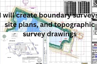 create boundary surveys, site plans, and topographic survey drawing