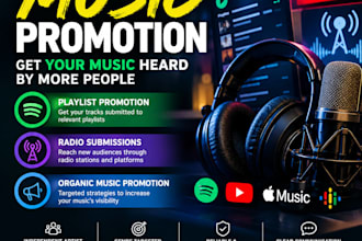 do organic music promotion for music playlist and music, radio submission