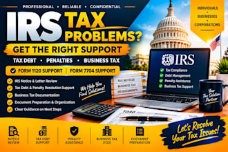 help resolve irs tax issues, business tax debt, penalties and form 1120 problems