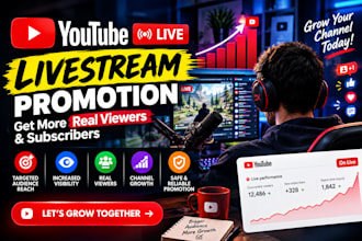 organically promote your youtube livestream to get real viewers and subscribers